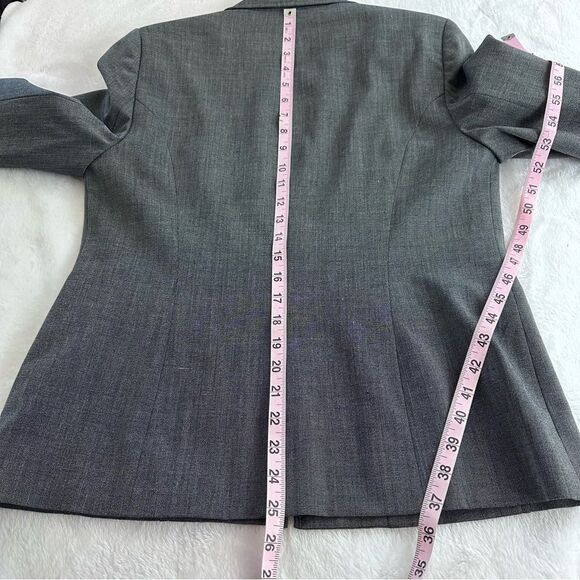 Tribal Womens 8 Full Zip Blazer Jacket Charcoal Gray Heathered Careerwear Office - Picture 9 of 10